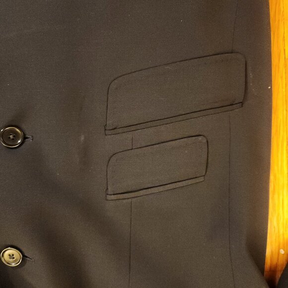 Navy Blue Talbots Boyfriend Two Button Blazer Women's Size 14L Great Condition - Picture 6 of 15